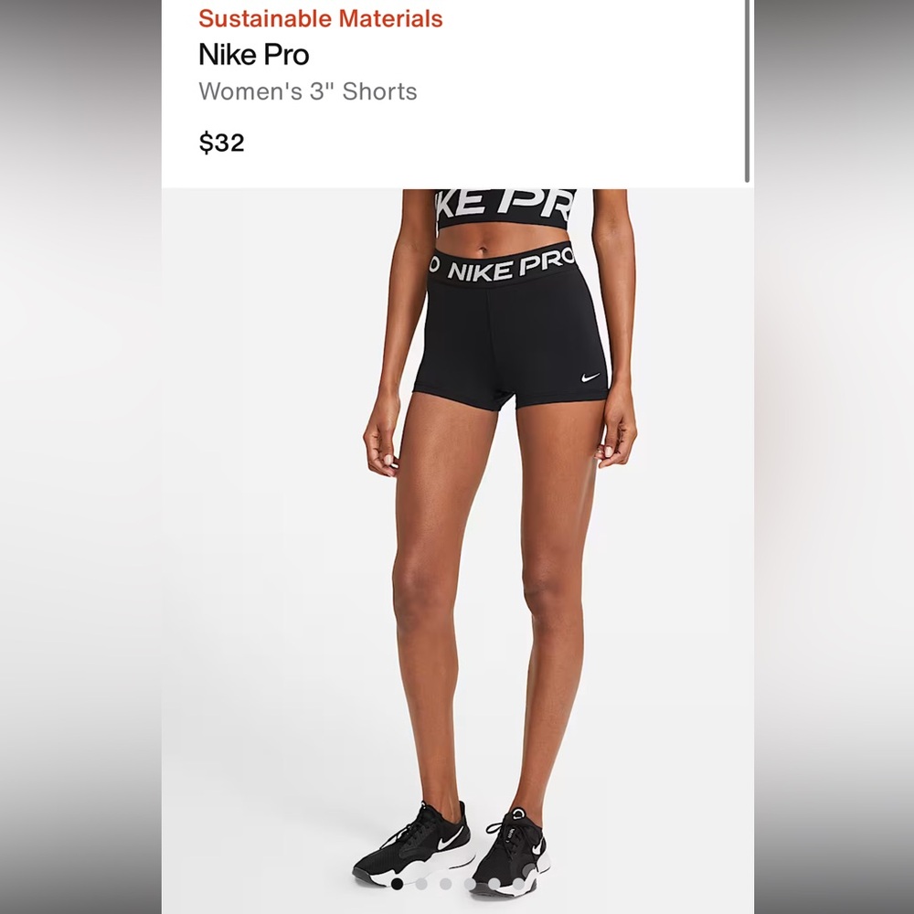 Nike Pro Women's Black Shorts